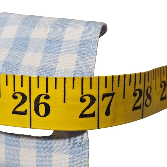 Mizzen+Main Men Shirt Blue Gingham L Trim Fit Preppy Officecore Quiet Luxury - Picture 10 of 12